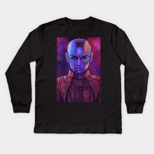 EG Portrait - Nebula Kids Long Sleeve T-Shirt